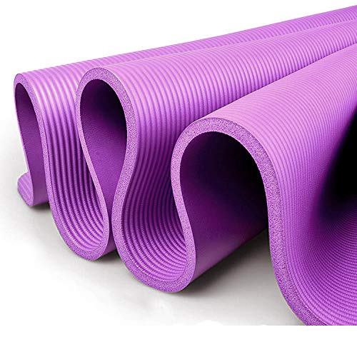 XXL Yogamatte Pilates-Matte Gymnastikmatte Fitnessmatte Fitnessmatte mit Tragegurt Phthalatfrei SGS-geprüft aus NBR 205x130x1,5 cm starke Dicke verschiedene Größen von Gloop