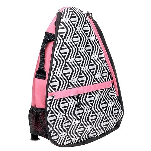 Glove It Tennisrucksack für Damen, leichte Damen-Tennistasche & Sling-Rucksack für 2 Schläger, Bälle, Wasserflasche – Mod Links Glove It Tennisrucksack für Damen, leichte Damen-Tennistasche & Sling-Rucksack für 2 Schläger, Bälle, Wasserflasche – Mod Links von Glove It