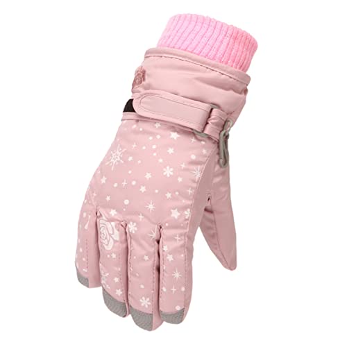 Handschuhe Kinder Winter Schneehandschuhe Skihandschuhe wasserdichte für 4-9 Jahre Mädchen Jungen Wasserdicht Winddichte Warm Winterhandschuhe Thermo Fleece Snowboard Skifahren Fahrradhandschuhe von Glücksvogel