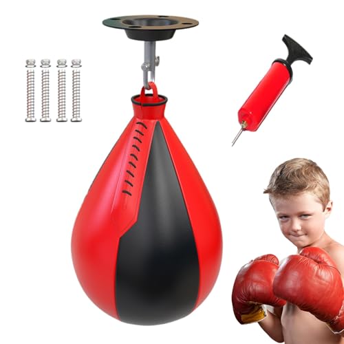 Boxsäcke Speedbag Boxset Speedbag - Birnenform Speed Reflexball | Tragbare Birnenform Boxsäcke, Boxsäcke für Zuhause, Fitnessstudio, V von Glugahrif