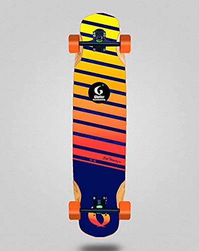 Glutier Skateboard Longboard Complete Mix Bamboo 38 x 8,45 Lmx von Glutier