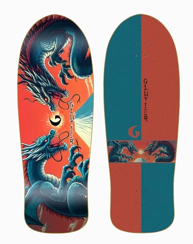 Glutier Surfskate Deck Skateboard - Japan Epic Dragons Natas 10 x 30 von Glutier