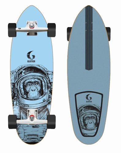 Glutier Surfskate komplett mit Surfskate-Trucks SGI - Space Mirror Monkey 32,5 Deep von Glutier