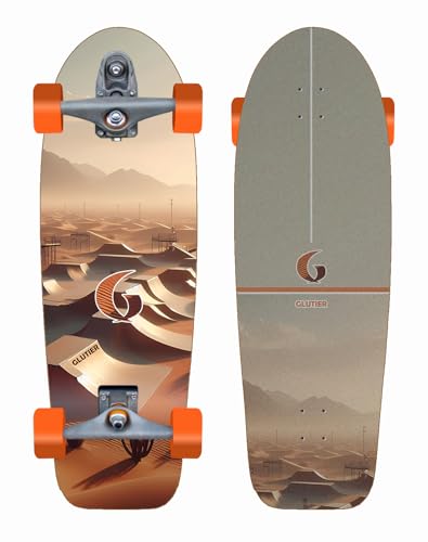 Glutier Surfskate komplett mit Surfskate-Trucks T12 - Desert Ferine 30,5 von Glutier