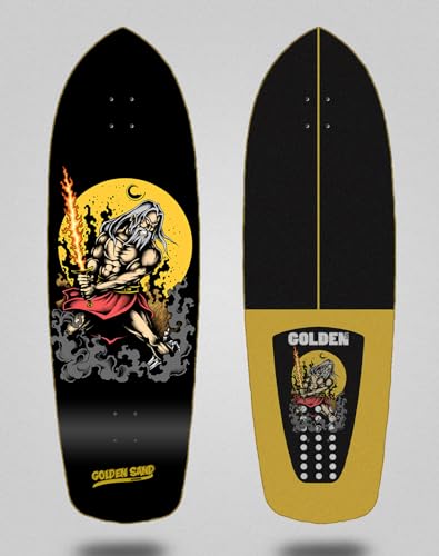 Golden Sand Surfskate Deck Skateboard - God Power 34 von Glutier