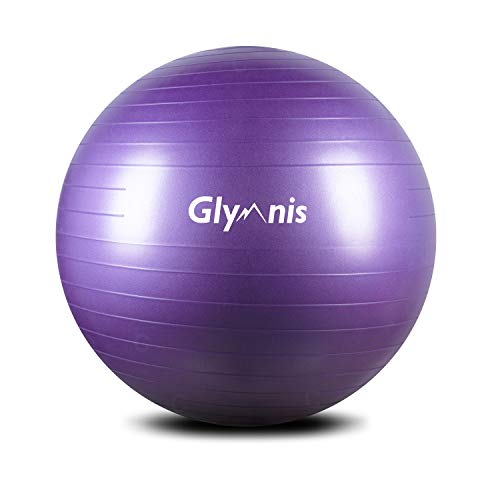 Glymnis rutschfester Gymnastikball mit maximaler Belastung von 300 kg,Pumpe für Pilates,Yoga und Fitness 65cm violett Glymnis rutschfester Gymnastikball mit maximaler Belastung von 300 kg,Pumpe für Pilates,Yoga und Fitness 65cm violett von Glymnis
