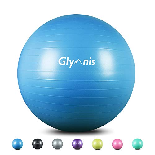Glymnis rutschfester Gymnastikball mit maximaler Belastung von 300 kg,Pumpe für Pilates,Yoga und Fitness 75cm blau Glymnis rutschfester Gymnastikball mit maximaler Belastung von 300 kg,Pumpe für Pilates,Yoga und Fitness 75cm blau von Glymnis