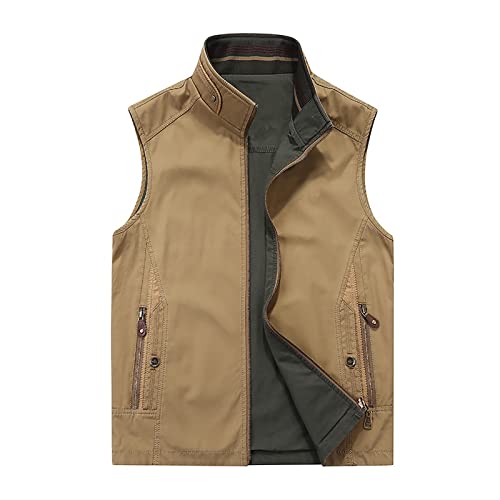 Angeljacke Outdoor Herren Weste Sommer Fischerwesten Camping Fotografie mit Mehreren Taschen Wandern Gilet Fotoweste Jagdweste Reiseweste,Beige,4XL Angeljacke Outdoor Herren Weste Sommer Fischerwesten Camping Fotografie mit Mehreren Taschen Wandern Gilet Fotoweste Jagdweste Reiseweste,Beige,4XL von Gmjay