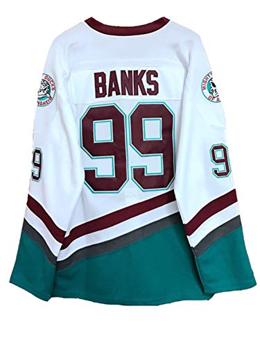 Gmjay Charlie Conway # 96 Mighty Ducks Eishockey Trikot Movie Hockey Weiß Genähte Buchstaben Zahlen S-XXXL,S von Gmjay