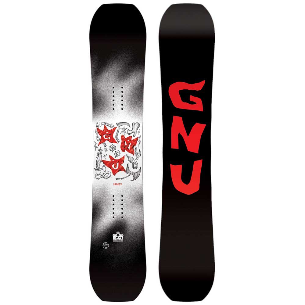 Gnu Money Wide Snowboard Schwarz 154W Gnu Money Wide Snowboard Schwarz 154W von Gnu