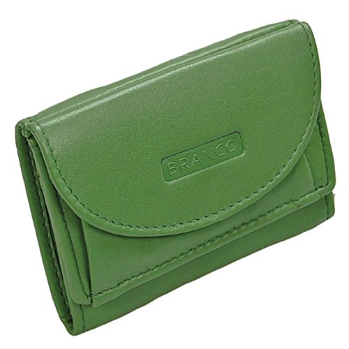 Minibörse in echt Leder kleines Portemonnaie Mini Geldbörse (Grün) von GoBago