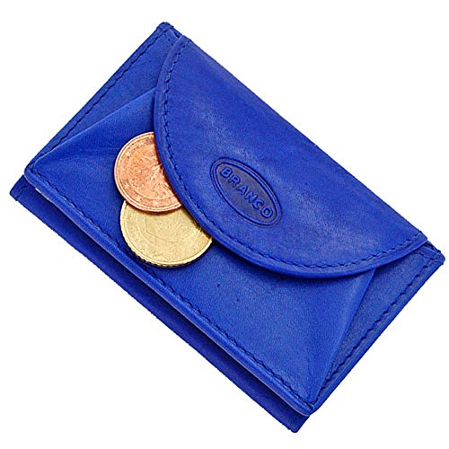 Branco Mini Herren Leder Geldbörse Portemonnaie Börse GB (Blau) von GoBago