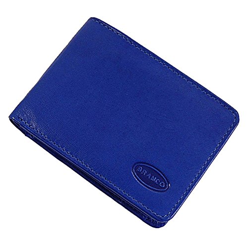 GoBago Branco kleine Leder Herren Geldbörse Geldbeutel Portemonnaie Minibörse 10x7x1cm (Blau) von GoBago