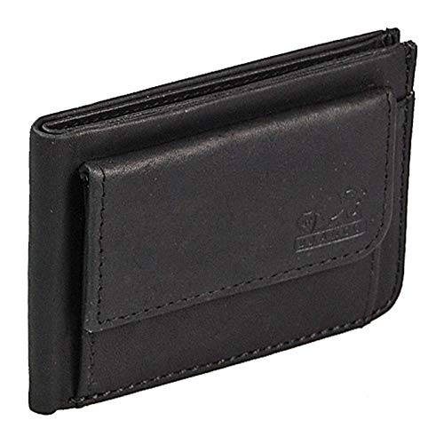 GoBago RFID Herren Minibörse Geldbörse Leder Geldbeutel kleine Herrenbörse Slimwallet (Schwarz) von GoBago