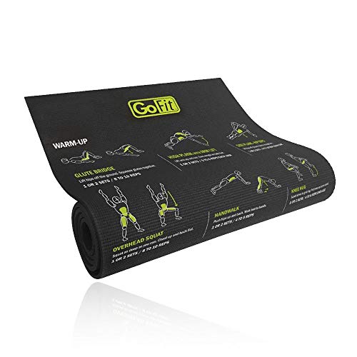 GoFit Guidematte | Yogamatte mit aufgedruckter Anleitung auf der Matte von GoFit