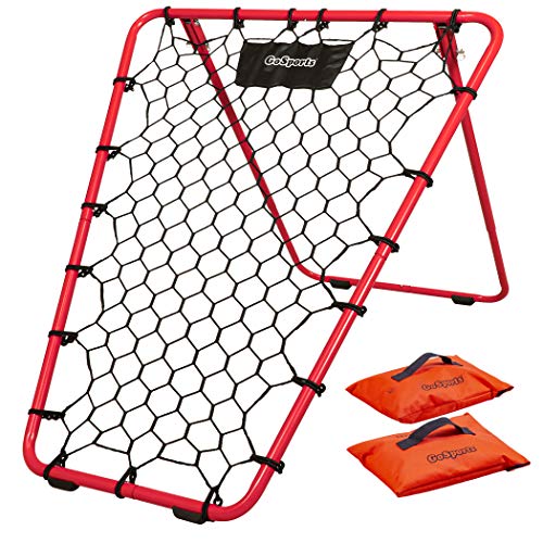 GoSports Basketball-Rebounder mit verstellbarem Rahmen, Gummifüßen und Sandsäcken – tragbare Rückpass-Trainingshilfe von GoSports