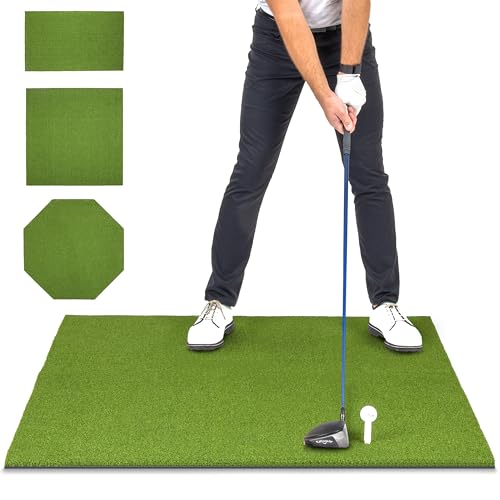 GoSports Golf-Schlagmatte Kunstrasenmatte für Indoor/Outdoor-Übungen, inkl. 3 Gummi-Tees – Standard, Pro oder Elite von GoSports