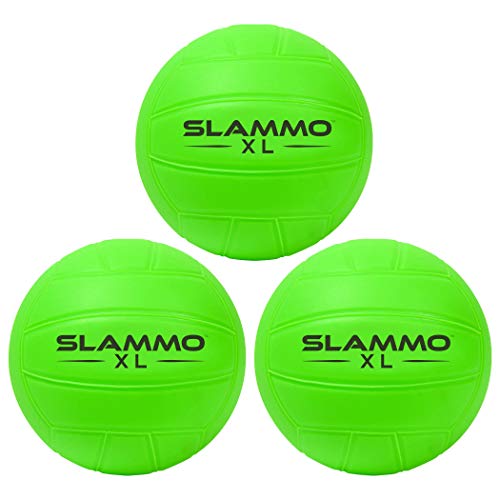 GoSports Slammo Offizielle Ersatzbälle, 3er-Pack, funktioniert für alle Roundnet-Spiel-Sets, wählen Sie zwischen Wettkampfgröße oder XL-Größe Bällen, Unisex, SL-BALLS-XL-3, grün von GoSports