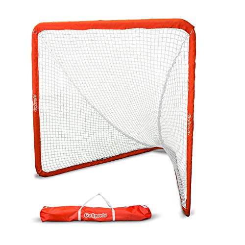 GoSports Unisex, Jugendliche Regulations Netz mit Stahlrahmen, 1,8 x 1,8 m, das einzige tragbare Lacrosse-Tor für Kinder und Erwachsene, in wenigen Minuten aufgebaut, rot von GoSports