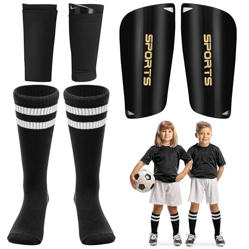 GoaePode Kinder Schienbeinschoner Fussball, Fussball Shin Guard mit 1Paar Fußballsocken und 1Paar Schienbeinschoner Socken, Verstellbaren Schienbeinschoner für Kinder Erwachsene Anfänger, Größe L GoaePode Kinder Schienbeinschoner Fussball, Fussball Shin Guard mit 1Paar Fußballsocken und 1Paar Schienbeinschoner Socken, Verstellbaren Schienbeinschoner für Kinder Erwachsene Anfänger, Größe L von GoaePode