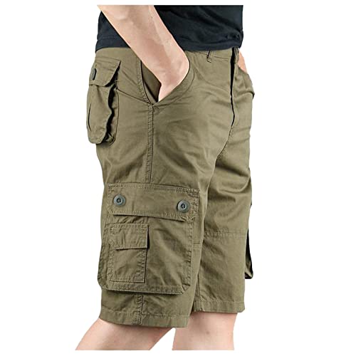 Godathe Cargo-Shorts Herren Bermuda Kurze Hosen Herren Cargo übergrößen Freizeithose Herren Stretch Sommer Kurze Hose Bermuda-Hose mit Taschen von Godathe