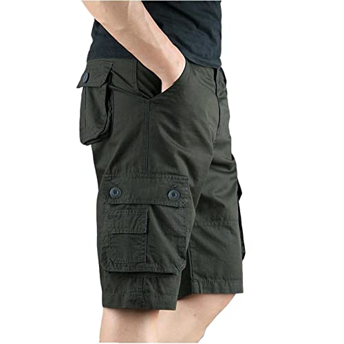 Godathe Cargo-Shorts Herren Bermuda Kurze Hosen Herren Cargo übergrößen Freizeithose Herren Stretch Sommer Kurze Hose Bermuda-Hose mit Taschen von Godathe