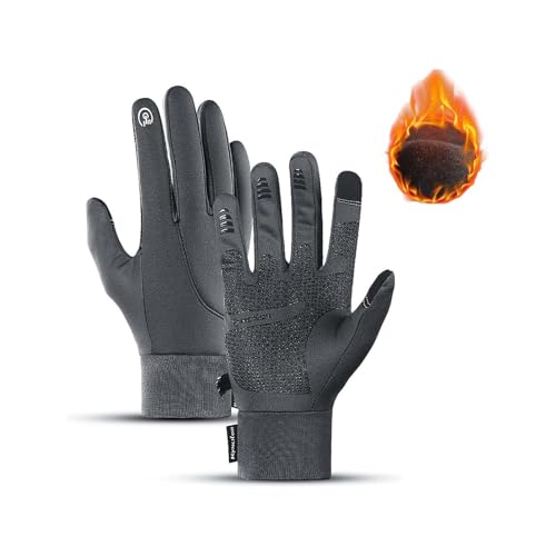 Subzro Herren-Handschuhe, wasserdicht, Subzero Handschuhe, Subzero Winterhandschuhe, wasserdichte winddichte Handschuhe, Subzero Winterhandschuhe für Herren, ultimative Winterhandschuhe (Grau, XL) von Godemmio