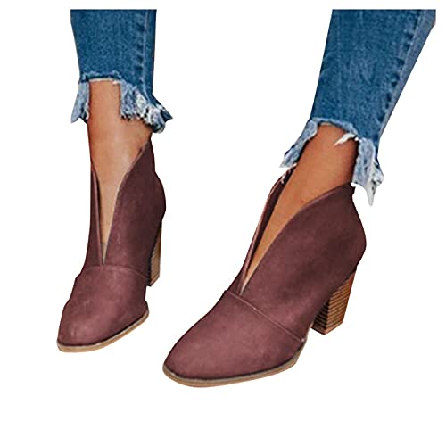 Damen Ankle Boots, Frauen Stiefeletten, Damen Stiefeletten, Frauen Ankle Boots,Comfort-Mehrweite,Reißverschluss Echtleder Reitstiefelette Stiefelette Unisex, Damen Stiefeletten, Frauen Ankle Boots von Godom