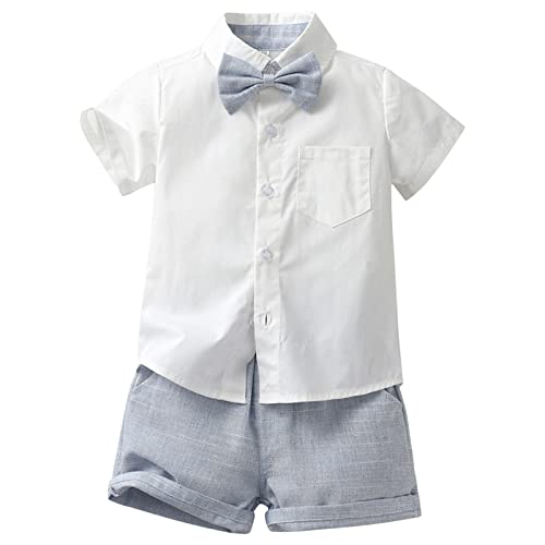 Godom Sommer Bekleidungssets Für Baby Jungen Neugeborene Baby Strampler Junge Baby Kurzarm-T-Shirts für Kleinkinder, Jungen, Baumwolle, lässig, Rennwagen, Grafik, Rundhalsausschnitt, Sommeroberteil von Godom