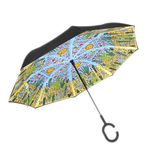 Goebel Upside-Down Schirm „Desert Life“ von James Rizzi – Stockschirm mit Innenfaltung, Pop Art Design, Ø 108 cm – zweilagig & manuell, 10 x 5 x 80 cm Goebel Upside-Down Schirm „Desert Life“ von James Rizzi – Stockschirm mit Innenfaltung, Pop Art Design, Ø 108 cm – zweilagig & manuell, 10 x 5 x 80 cm von Goebel