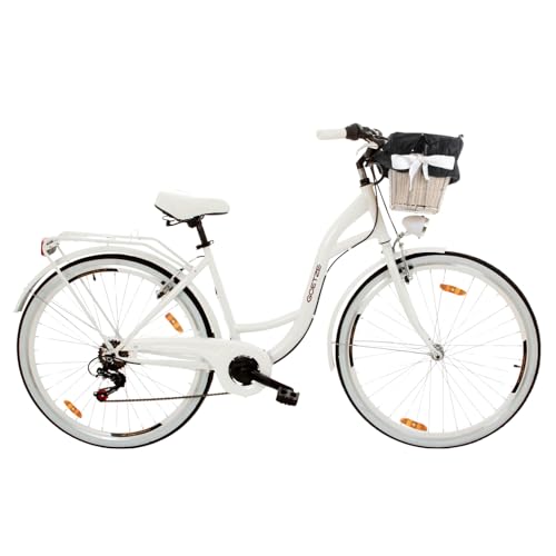 Goetze Mood 28 Zoll Damen Citybike, 18 Zoll Alu Rahmen, 7-Gang Kettenschaltung, V-Bremsen, LED-Beleuchtung, Gepäckträger, Komfortsattel, Schutzbleche, Rattankorb, Leicht & Alltagstauglich Goetze Mood 28 Zoll Damen Citybike, 18 Zoll Alu Rahmen, 7-Gang Kettenschaltung, V-Bremsen, LED-Beleuchtung, Gepäckträger, Komfortsattel, Schutzbleche, Rattankorb, Leicht & Alltagstauglich von Goetze
