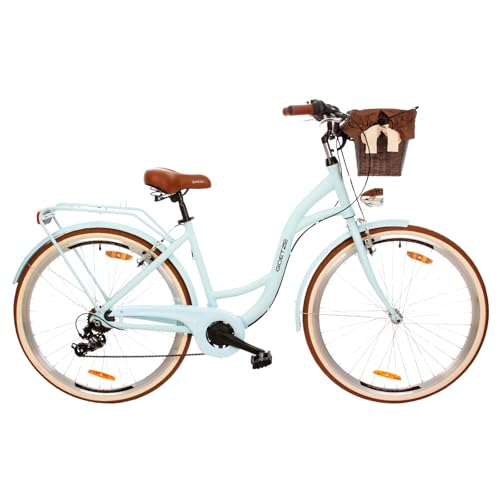 Goetze Mood 28 Zoll Damen Citybike, 18 Zoll Alu Rahmen, 7-Gang Kettenschaltung, V-Bremsen, LED-Beleuchtung, Gepäckträger, Komfortsattel, Schutzbleche, Rattankorb, Leicht & Alltagstauglich Goetze Mood 28 Zoll Damen Citybike, 18 Zoll Alu Rahmen, 7-Gang Kettenschaltung, V-Bremsen, LED-Beleuchtung, Gepäckträger, Komfortsattel, Schutzbleche, Rattankorb, Leicht & Alltagstauglich von Goetze