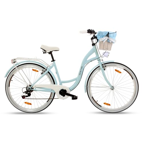 Goetze Mood 28 Zoll Damen Citybike, 18 Zoll Rahmen, 7-Gang Kettenschaltung, V-Bremse vorne & hinten, LED-Beleuchtung, Gepäckträger, Komfortsattel, Schutzbleche, Rattankorb mit Stoffeinsatz! Goetze Mood 28 Zoll Damen Citybike, 18 Zoll Rahmen, 7-Gang Kettenschaltung, V-Bremse vorne & hinten, LED-Beleuchtung, Gepäckträger, Komfortsattel, Schutzbleche, Rattankorb mit Stoffeinsatz! von Goetze