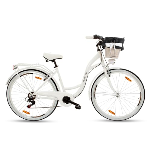 Goetze Mood 28 Zoll Damen Citybike, 18 Zoll Rahmen, 7-Gang Kettenschaltung, V-Bremse vorne & hinten, LED-Beleuchtung, Gepäckträger, Komfortsattel, Schutzbleche, Rattankorb mit Stoffeinsatz! Goetze Mood 28 Zoll Damen Citybike, 18 Zoll Rahmen, 7-Gang Kettenschaltung, V-Bremse vorne & hinten, LED-Beleuchtung, Gepäckträger, Komfortsattel, Schutzbleche, Rattankorb mit Stoffeinsatz! von Goetze
