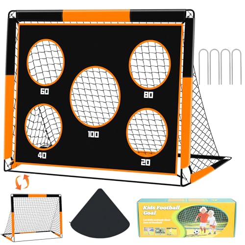 Gofady 2-in-1 Fußballtor für Kinder – Tragbares & Stabiles Fussballtore mit 5 Zielbereichen, Faltbares Design, Tragetasche, Garten, Park, Strand(Orange, 120 * 90 * 90cm) Gofady 2-in-1 Fußballtor für Kinder – Tragbares & Stabiles Fussballtore mit 5 Zielbereichen, Faltbares Design, Tragetasche, Garten, Park, Strand(Orange, 120 * 90 * 90cm) von Gofady