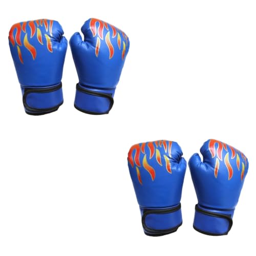 2 Paar Boxhandschuhe Für Kinder Handschuhe Für Männer Tragbarer Kickboxhandschuh Box-versorgung Thailändischer Handschuh Für Kinder Boxhandschuhe Kinder Boxsack Blue Pu Gogogmee von Gogogmee