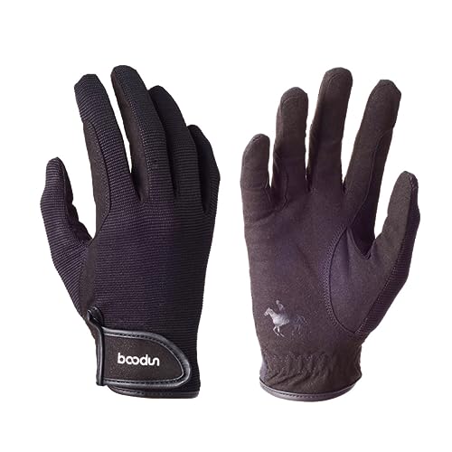 Gogogmee 1 Paar Reiterausbildung Gloves handmuff Horsemanship sportt trainingshöschen glovee reiten Skihandschuhe Dicke warme Handschuhe fahrradhandschuhe Reitzubehör Reithandschuhe Black von Gogogmee