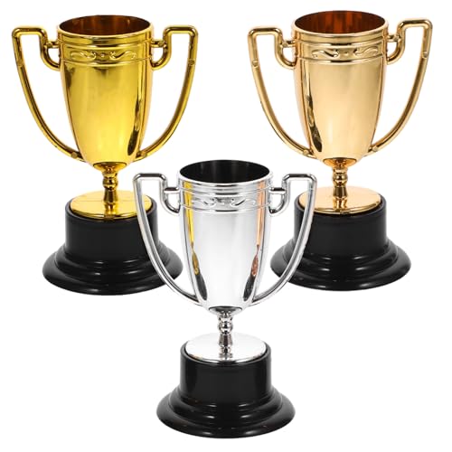 Gogogmee 15 Stk Trophäenspielzeug Fußballtrophäe für Kinder Kinderspielzeug Fußball-Trophäe Fa pokale für kinder spielzeug für kinder Trophäendekor für den Kinderwettbewerb Plastik von Gogogmee