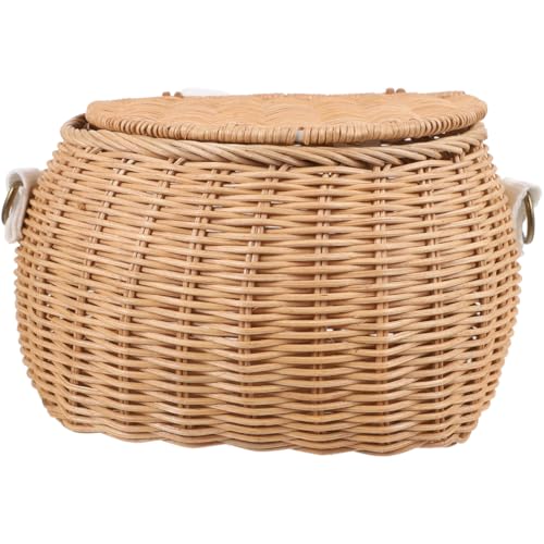Gogogmee 1Stück Praktischer Kinder Fahrradkorb Vorne Montierbarer Aufbewahrungskorb für Roller und Fahrräder Handgefertigter Rattan Korb für Jungen und Mädchen für Spielzeug und Snacks Gogogmee 1Stück Praktischer Kinder Fahrradkorb Vorne Montierbarer Aufbewahrungskorb für Roller und Fahrräder Handgefertigter Rattan Korb für Jungen und Mädchen für Spielzeug und Snacks von Gogogmee