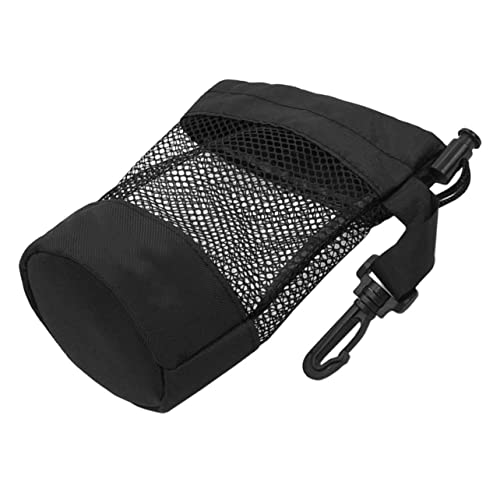 Gogogmee 2St Golftasche Tennis Bag Tennis zubehör Golfball Mesh Tasche Golfball Halter Golfballtopf im Freien Ballpickingbeutel mit Kordelzug Ball-Gürteltaschen Sportgeräte Nylon Black von Gogogmee