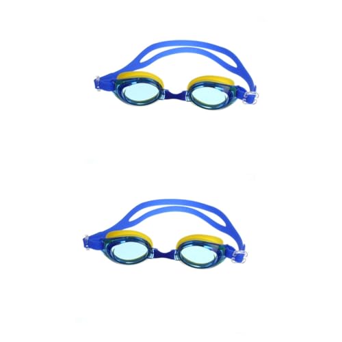 Gogogmee 2St brille kinder besenhalter schwimmen kinder badespass für kinder Anti-Beschlag überbrille Taucherbrille Schwimmbrillen für Mädchen Gläser Schutzbrille Jugend Silikonbrille Blue von Gogogmee