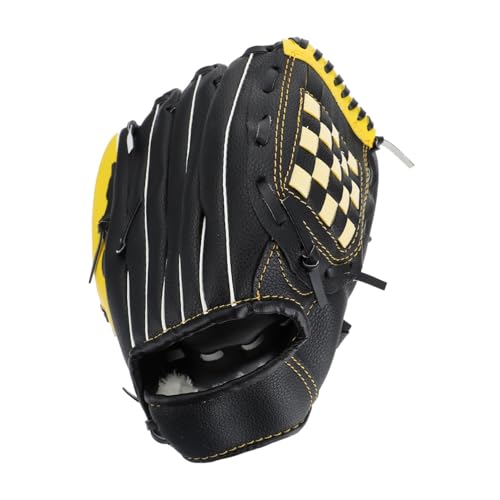 Gogogmee 3 STK Baseballhandschuh Sport-Softball-Handschuhe Guantes De Beisbol para Niños Baseball-infielder-handschuh Schlaghandschuh Outdoor-Handschuhe Jugendfänger Fanghandschuhe Pu Black von Gogogmee