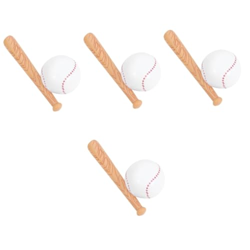 Gogogmee 4 Sätze aufblasbarer Baseballschläger Baseball Spielzeug Sportspielzeug Baseball-Strandspielspielzeug aufblasbares Spielzeug für Kinder aufblasbares Fledermausspielzeug Jubelstock von Gogogmee