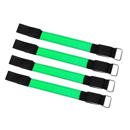 Gogogmee 4 Stück LED-Armband Ausrüstung mit hoher Sichtbarkeit Nachtsicherheitsreflektor leucht armbänder klettersteine Grün uhrenarmbänder reflektierende Armbänder leuchtendes Armband von Gogogmee