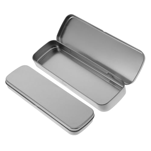 Gogogmee 6 STK Federmäppchen aus Metall Vitrine für Stifte Federmäppchen Kinder einzelne Federtasche kleines Federmäppchen Stifthalter Stift-Organizer Federmäppchen Masse Weißblech Silver von Gogogmee