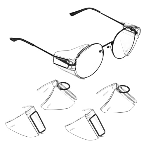 Gogogmee 8 Paare Flankenschutz schutzbrille überbrille besenhalter goggle Brillenseitenschutz lente Abs weingläser plastik kunststoff gläser Brillenschutzschild Seitenschutz für Brillen Stk von Gogogmee