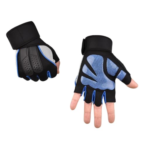 Gogogmee Fitness Handschuhe Herren Halbfinger Sporthandschuhe Für Gewichtheben Mit Anti Rutsch Beschichtung Und Handgelenkstütze Ideal Für Bodybuilding Und Krafttraining Größe M von Gogogmee