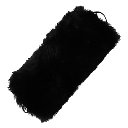 Gogogmee plüschiges Handwärmerkissen Frauen Handschuhe hängender wärmer muff draussen handwärmee hanwärmer Handtaschen für Frauen Winterversorgung Handwärmer für Damen Kaninchenfell Black von Gogogmee