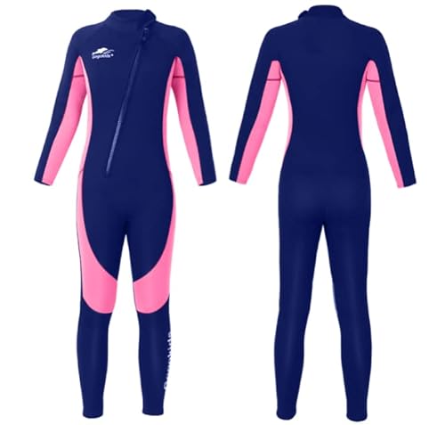 Gogokids Neoprenanzug Kinder, 8-16 Jahre Neopren Thermal Badeanzug, Front Zipper Lang Taucheranzug, UV 50+ Sonnenschutz Ideal für Schwimmen, Surfen, Tauchen von Gogokids