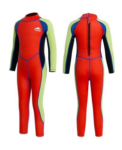 Gogokids Kinder Neoprenanzüge - Jungen Mädchen Rash Guard Einteiler Thermische Badeanzüge 2.5mm Neopren Taucheranzug Schnorchelanzug UV-Schutz 50+ von Gogokids